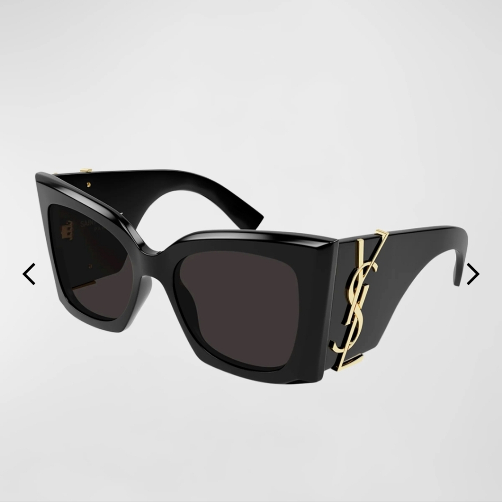 E_ $960 Saint LaurentBlaze Acetate Cat-Eye Sunglasses